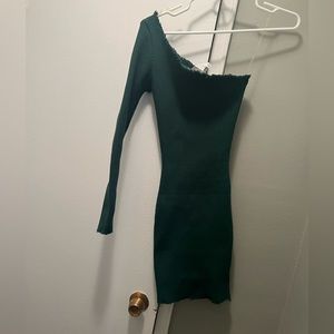 One Shoulder midi sweater dress NWOT